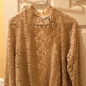 Lace Beige open blouse